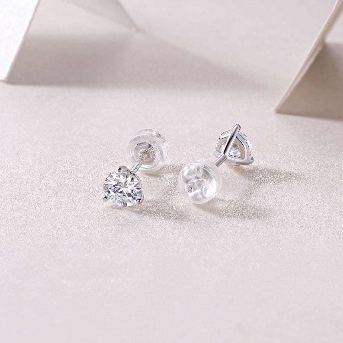 Freeze Frame Luxury Fashion Diamond Earrings Stud Set With Mosan Diamond Silver Jewelry - The Nex Store