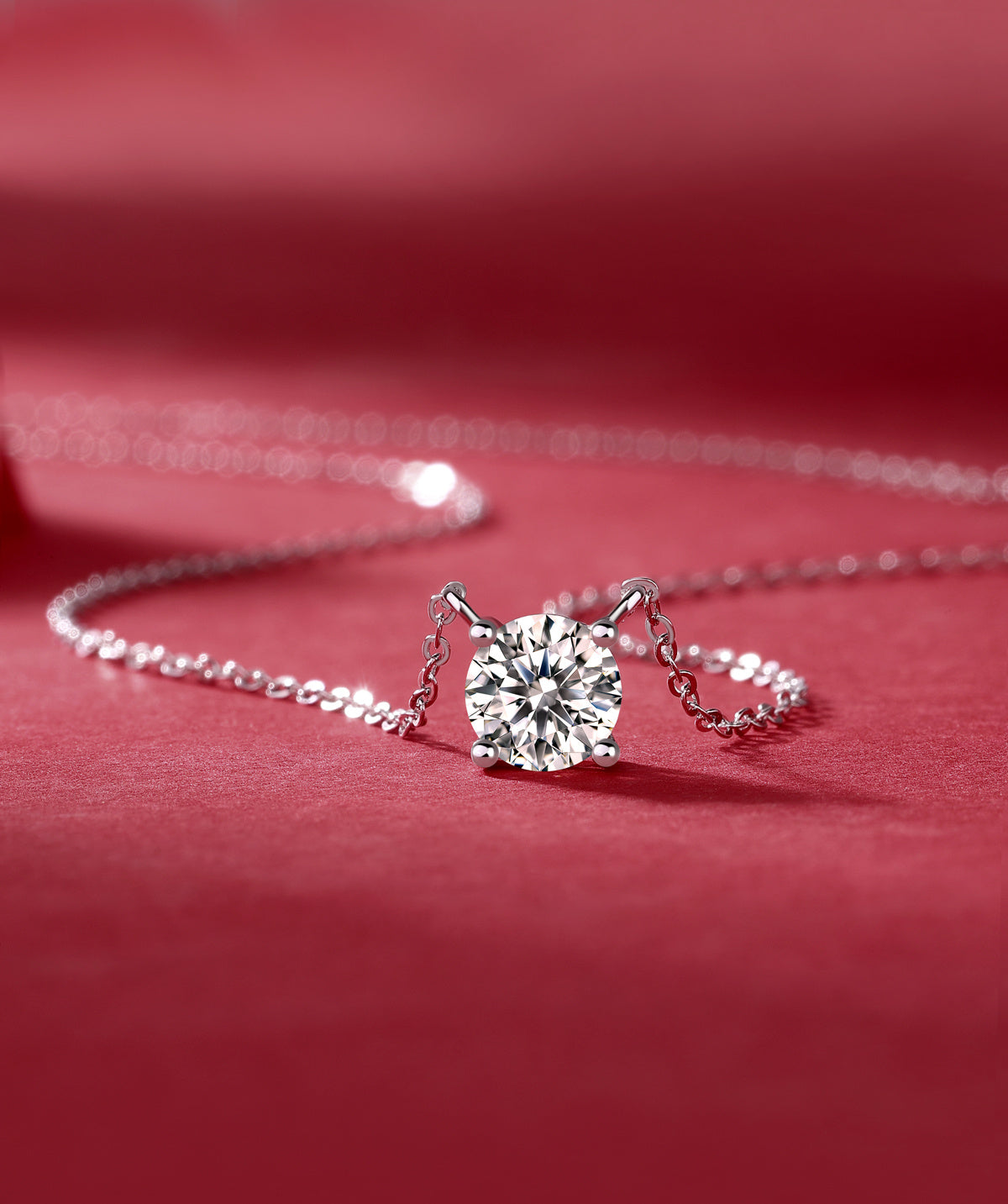 My Heart Will Last Forever - Affordable Diamond Jewelry Necklace Pendant Set With 1-carat And 2-carat Moissan Diamonds, S925 Sterling Silver And Platinum Plating. Fashionable And Trendy Jewelry - The Nex Store