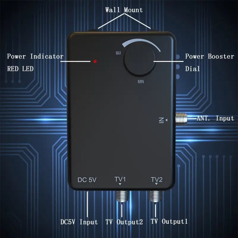 Adjustable TV Antenna Amplifier - Precise Adjustment, Fast Signal Enhancement, Adaptation To A Variety Of TVs, Simple Operation - The Nex Store