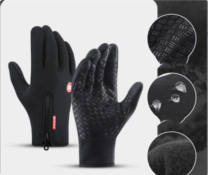 Winter Gloves Touch Screen Riding Motorcycle Sliding Waterproof Sports Gloves With Fleece - The Nex Store