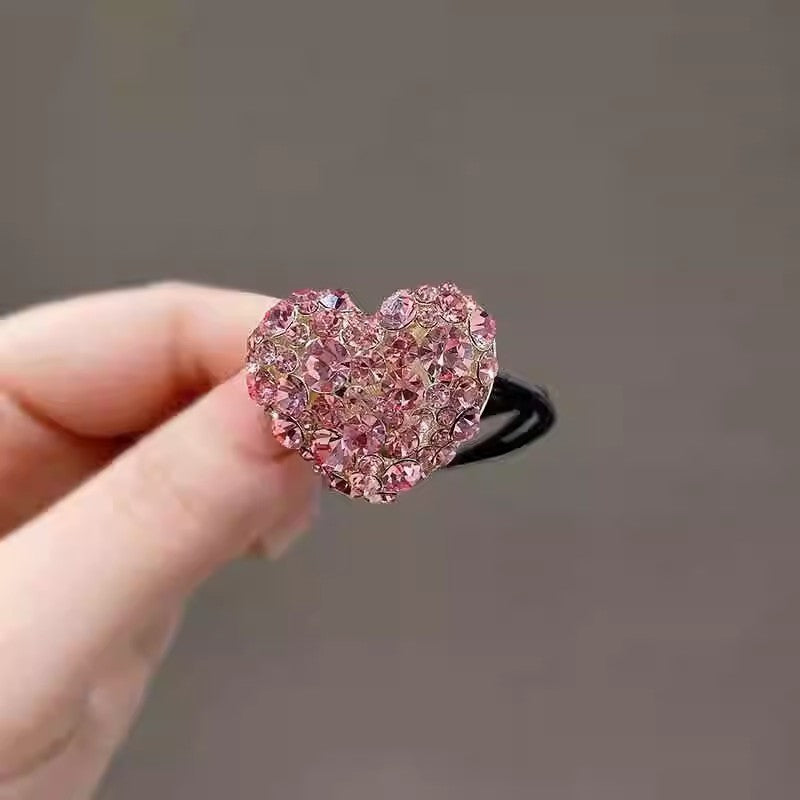 Korean Women's Shiny Rhinestone Heart-shaped Hair Accessory Headband - The Nex Store