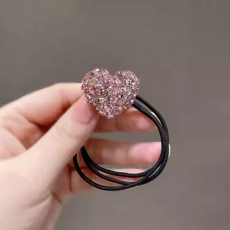 Korean Women's Shiny Rhinestone Heart-shaped Hair Accessory Headband - The Nex Store