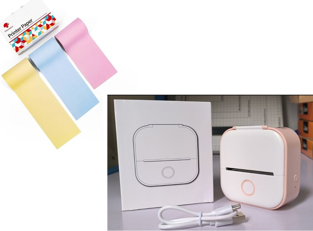Portable Mini Thermal Label Printer Home Photo Printer Student Wrong Question Printer Bluetooth-compatible Mini Label Printer Price Tag - The Nex Store