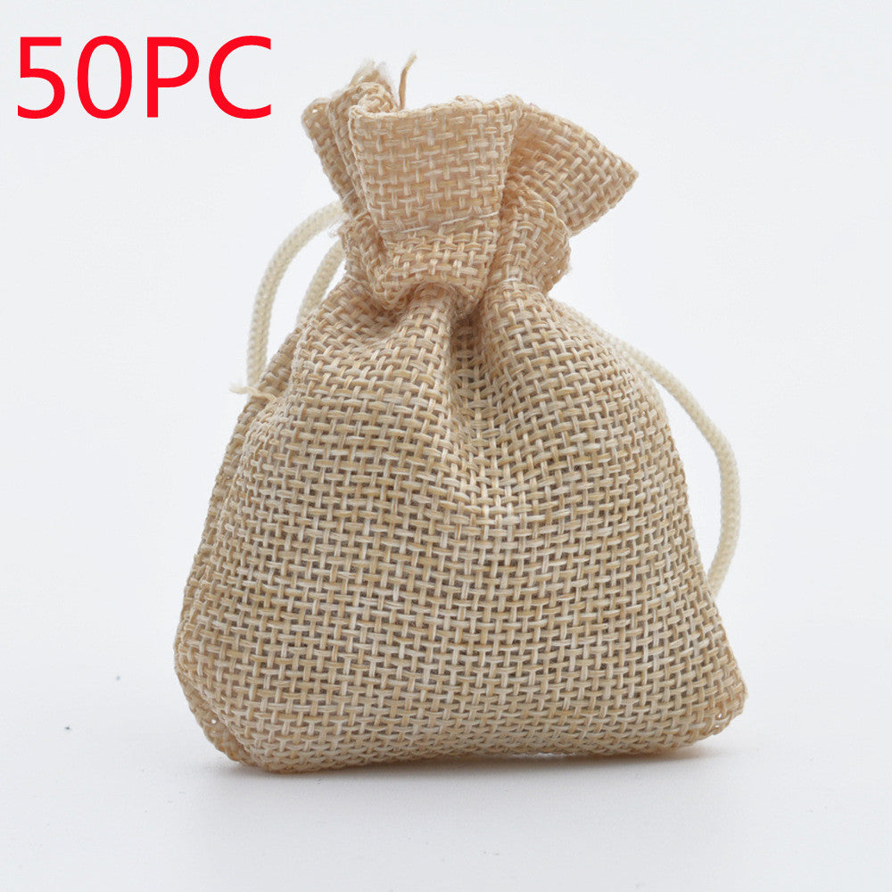 Manufacturers Wholesale Drawstring Linen Bag Mini Rope Linen Jewelry Packaging Gift Bag Bundle Mouth Small Cloth Bag - The Nex Store