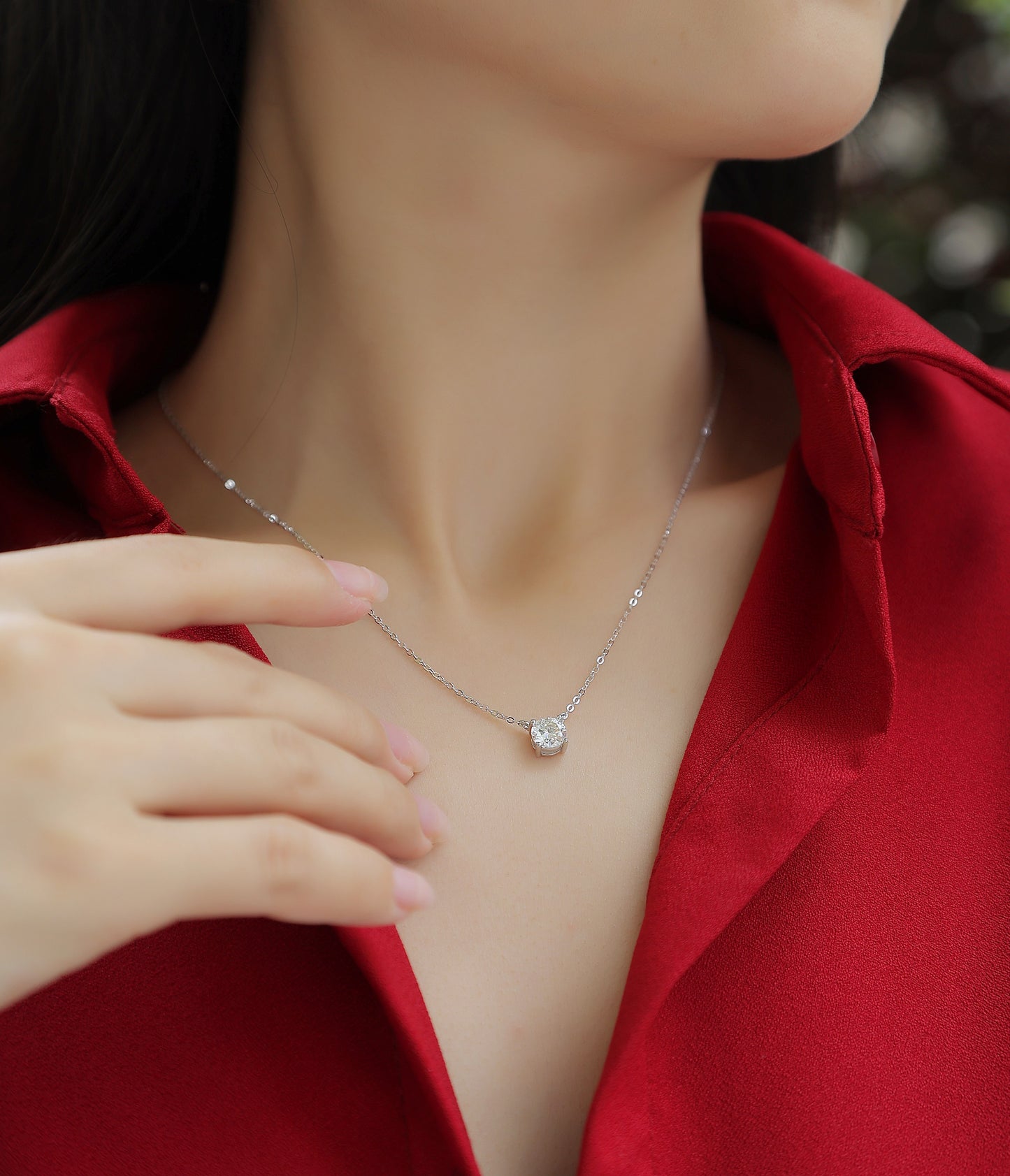 My Heart Will Last Forever - Affordable Diamond Jewelry Necklace Pendant Set With 1-carat And 2-carat Moissan Diamonds, S925 Sterling Silver And Platinum Plating. Fashionable And Trendy Jewelry - The Nex Store