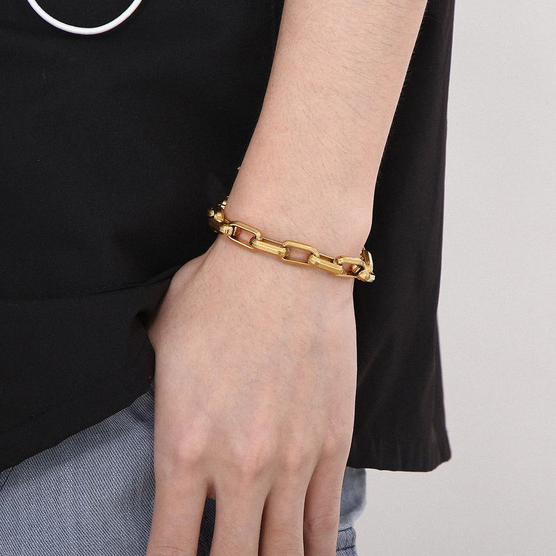 Men's Titanium Steel Bracelet Ins Niche Design Hip-hop Geometric Bracelet - The Nex Store