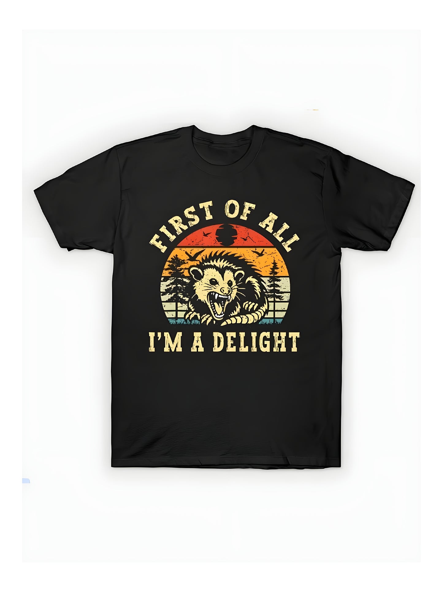 First Of All Im A Opossum Graphic TShirt Funny Animal Lover Gift Tee - The Nex Store
