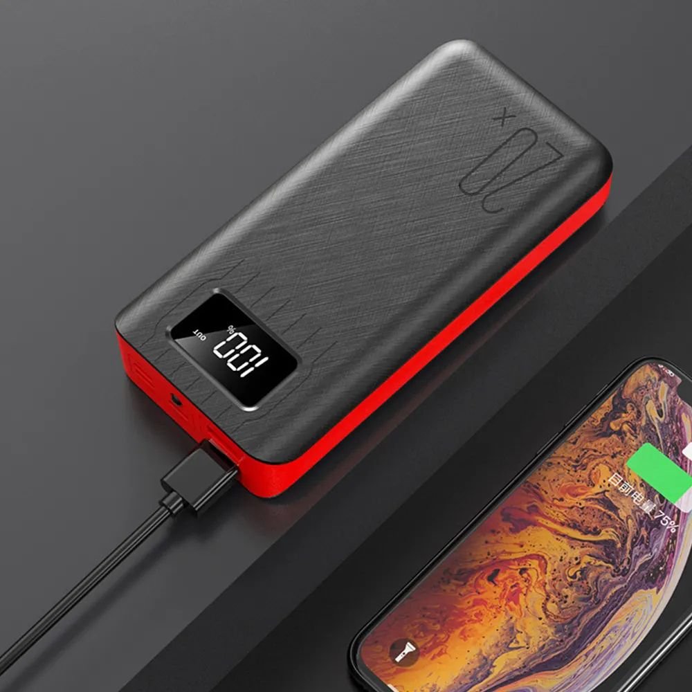 20000mAh External Battery Power Bank Dual USB With LED Flashlight - The Nex Store