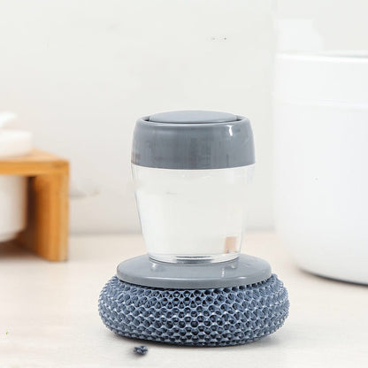 Kitchen Soap Dispensing Palm Brush Cleaner Push-type Brush Kitchen Detergent Tools - The Nex Store