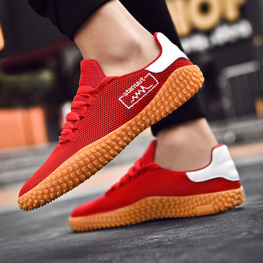 Spring and Summer Flying Woven Casual Shoes Large Men Shoes Beathable