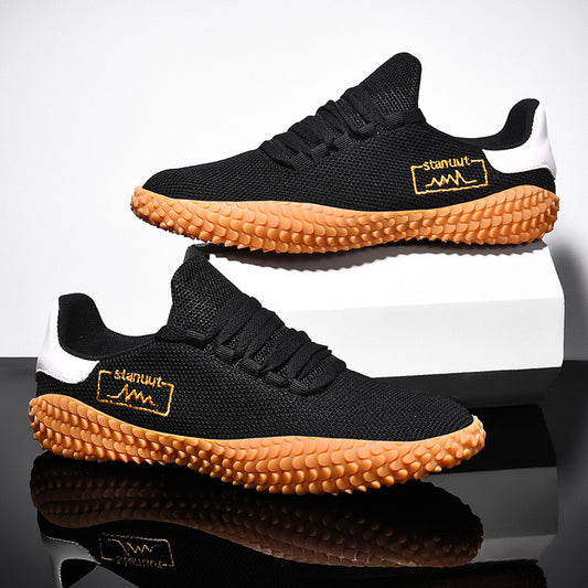 Spring and Summer Flying Woven Casual Shoes Large Men Shoes Beathable