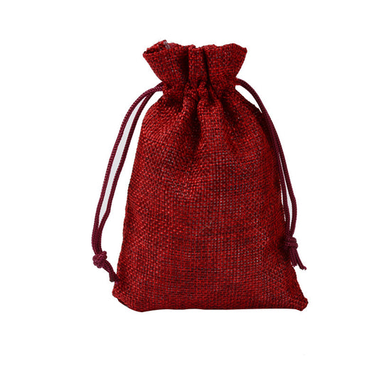 Manufacturers Wholesale Drawstring Linen Bag Mini Rope Linen Jewelry Packaging Gift Bag Bundle Mouth Small Cloth Bag - The Nex Store