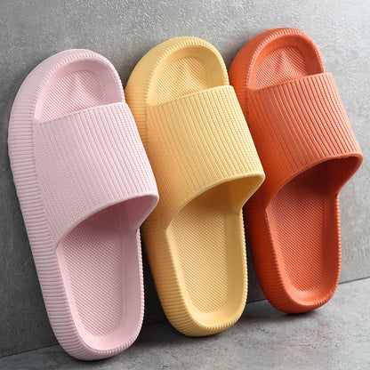 Soft Home Couple Slippers Cozy Indoor Warm Anti-Skid Lightweight Shoes