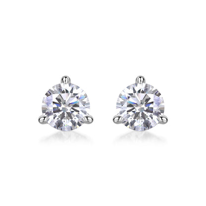 Freeze Frame Luxury Fashion Diamond Earrings Stud Set With Mosan Diamond Silver Jewelry - The Nex Store