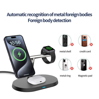 3in1 Magnetic Wireless Charger Stand For IWatch AirPod  15 14 13 16 - The Nex Store