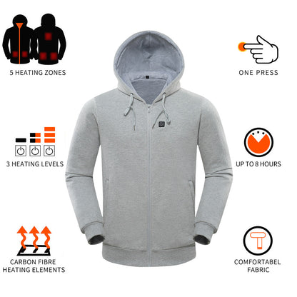 USB heated hoodie, comfortable and warm, power bank, charging and heating hoodie, heating jacket, electric heating jacket - The Nex Store