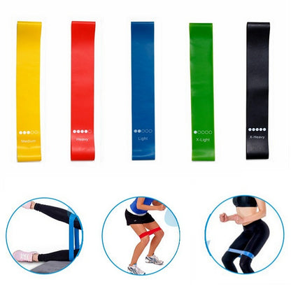 Yoga Resistance Rubber Bands Indoor Outdoor Fitness Equipment 0.35mm-1.1mm Pilates Sport Training Workout Elastic Bands - The Nex Store