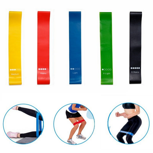 Yoga Resistance Rubber Bands Indoor Outdoor Fitness Equipment 0.35mm-1.1mm Pilates Sport Training Workout Elastic Bands - The Nex Store