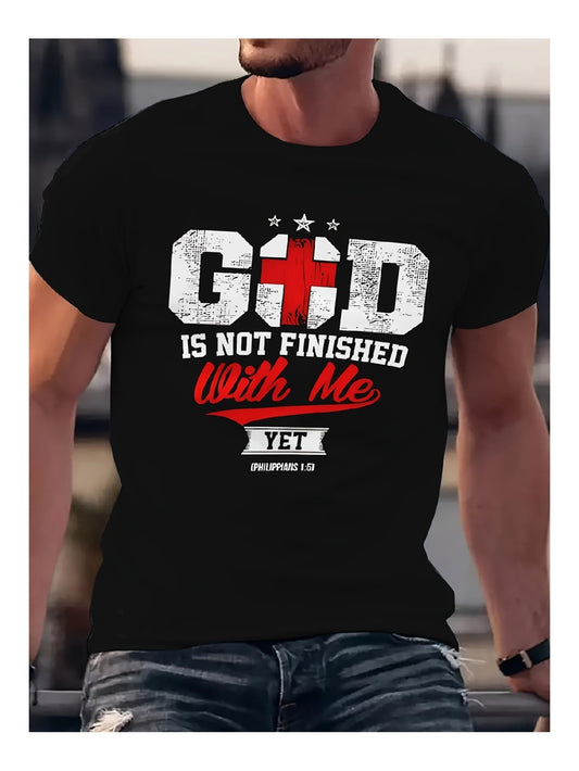 God Is Not Finished With Me Yet TShirt  Christian Quote Inspirational Gift Faith Shirt - The Nex Store