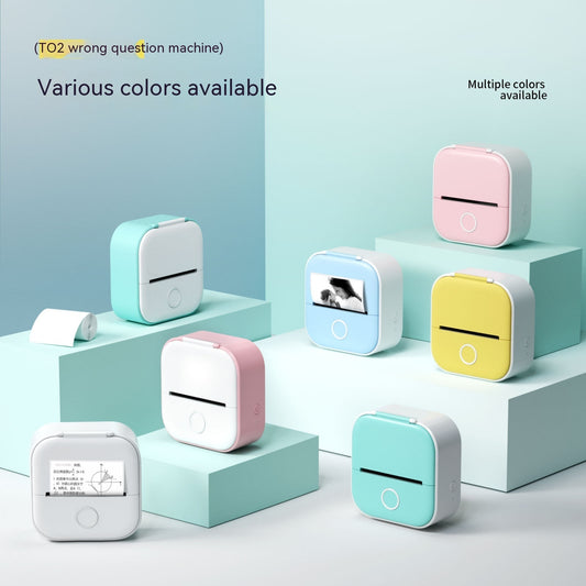 Portable Mini Thermal Label Printer Home Photo Printer Student Wrong Question Printer Bluetooth-compatible Mini Label Printer Price Tag - The Nex Store