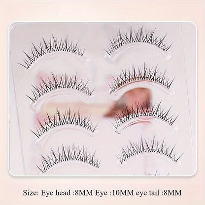 AB15 Hair Flu Thick False Eyelashes Comic Eye Very Thin Natural Stem Curl Feeling - The Nex Store