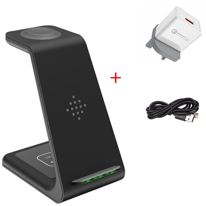 3 In 1 Fast Charging Station Wireless Charger Stand Wireless Quick Charge Dock For Phone Holder - The Nex Store