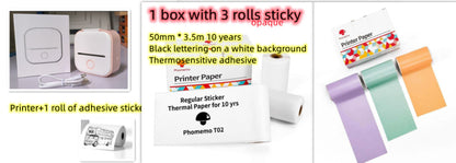 Portable Mini Thermal Label Printer Home Photo Printer Student Wrong Question Printer Bluetooth-compatible Mini Label Printer Price Tag - The Nex Store