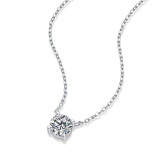 My Heart Will Last Forever - Affordable Diamond Jewelry Necklace Pendant Set With 1-carat And 2-carat Moissan Diamonds, S925 Sterling Silver And Platinum Plating. Fashionable And Trendy Jewelry - The Nex Store