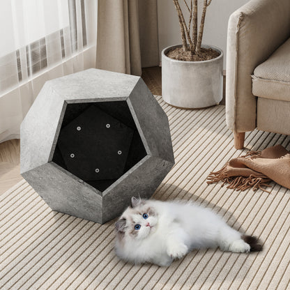25.98"Modern Pet Furniture Cat Litter Side Table, Sofa Side Table, Planter MDF Multifunctional Furniture, Cement Gray - The Nex Store