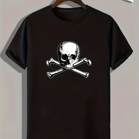 Skull Print, Men's Pattern T-shirt, Summer Casual And Comfortable T-shirt, Men's Clothing - The Nex Store