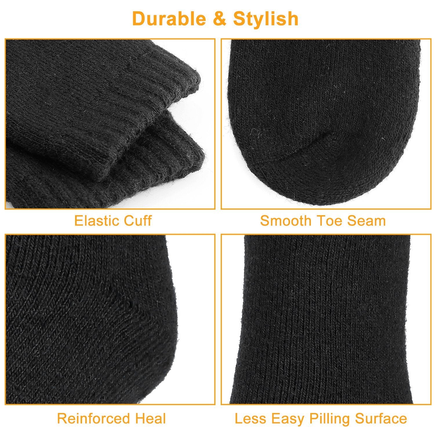 3 Color Options -- 3 Pairs Men Warm Wool Socks Soft Cozy Winter Thermal Socks For Men Thick Heat-Trapping Moisture Wicking Socks Indoor Outdoor - The Nex Store