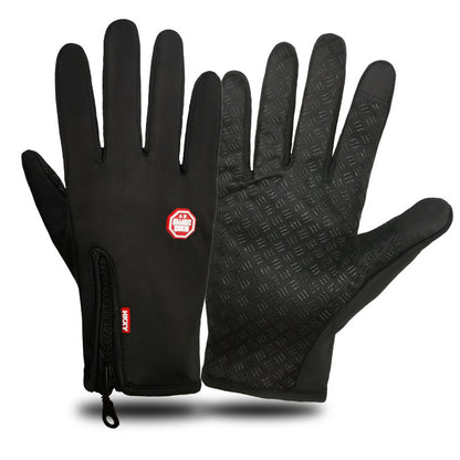 Full Finger Touch Screen Zipper Ski Gloves - The Nex Store