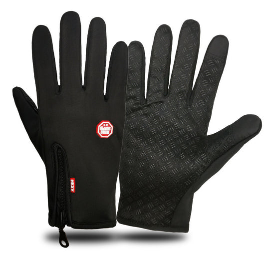 Full Finger Touch Screen Zipper Ski Gloves - The Nex Store