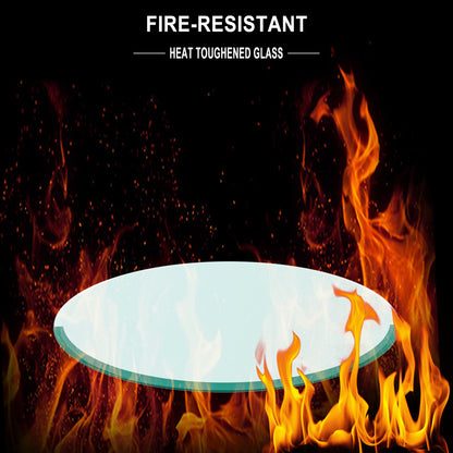 36" Inch Round Tempered Glass Table Top Clear Glass 1/4" Inch Thick Flat Polished Edge - The Nex Store