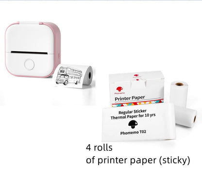 Portable Mini Thermal Label Printer Home Photo Printer Student Wrong Question Printer Bluetooth-compatible Mini Label Printer Price Tag - The Nex Store