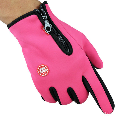 Full Finger Touch Screen Zipper Ski Gloves - The Nex Store