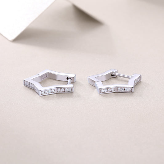 Galaxy Wandering Diamond Set Moissanite Silver Earrings Luxury Fashion Diamond Earrings Stud Earrings - The Nex Store