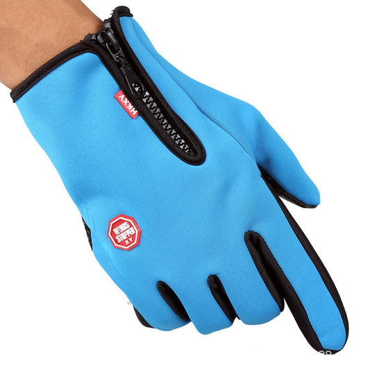 Full Finger Touch Screen Zipper Ski Gloves - The Nex Store
