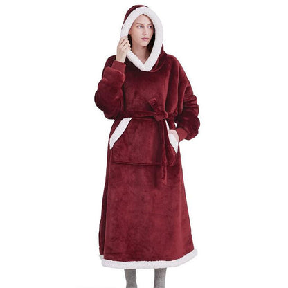 Hoody Wearable Hoodie Winter Oversize Flannel Hoodies Blankets with Sleeves - The Nex Store