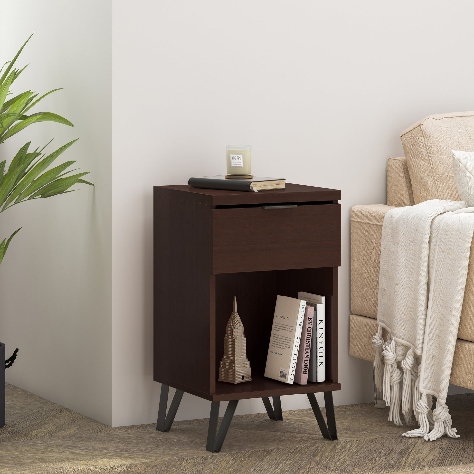 1 DRAWER TALL END TABLE - The Nex Store
