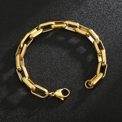 Men's Titanium Steel Bracelet Ins Niche Design Hip-hop Geometric Bracelet - The Nex Store