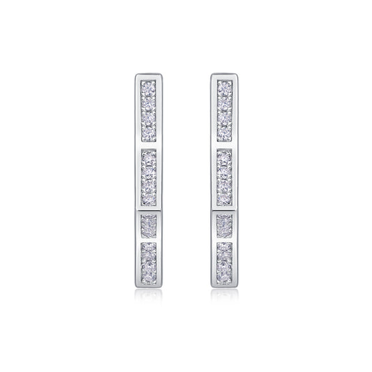Galaxy Wandering Diamond Set Moissanite Silver Earrings Luxury Fashion Diamond Earrings Stud Earrings - The Nex Store
