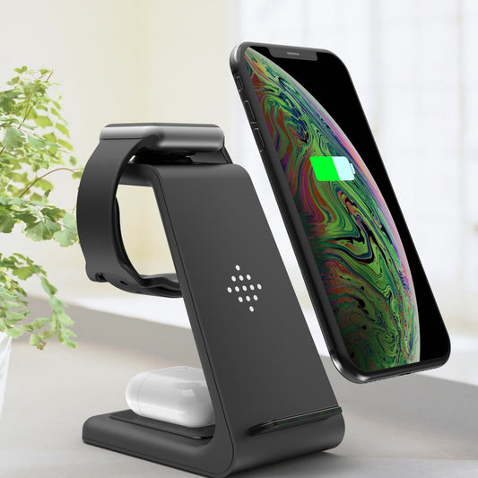 3 In 1 Fast Charging Station Wireless Charger Stand Wireless Quick Charge Dock For Phone Holder - The Nex Store
