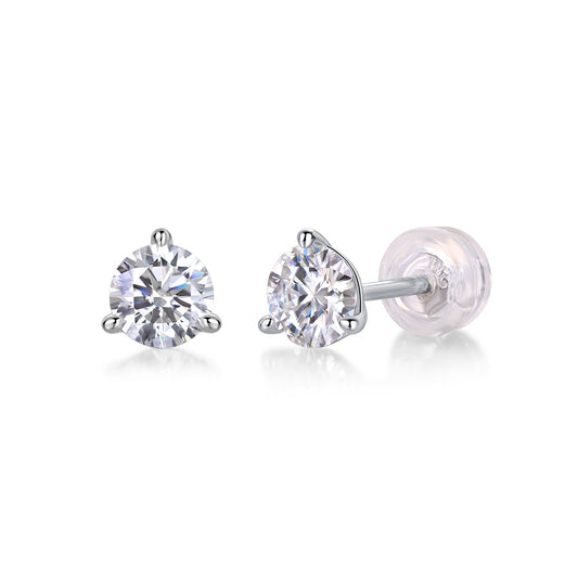 Freeze Frame Luxury Fashion Diamond Earrings Stud Set With Mosan Diamond Silver Jewelry - The Nex Store