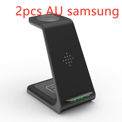 3 In 1 Fast Charging Station Wireless Charger Stand Wireless Quick Charge Dock For Phone Holder - The Nex Store