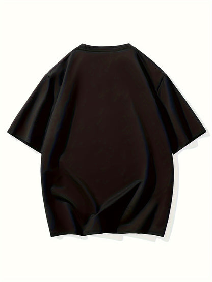 Men's Patterned Printed T-shirt, Summer Casual Short Sleeved Plus Size T-shirt - The Nex Store