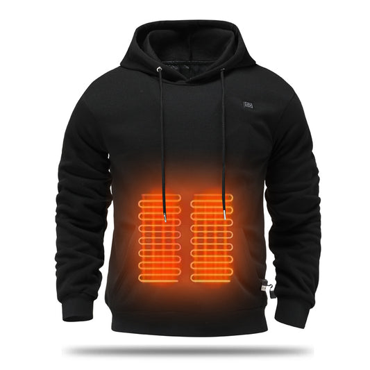 Hooded heating sweatshirt men's USB heating sweatshirt warm outdoor electric heating - The Nex Store
