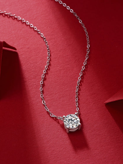 My Heart Will Last Forever - Affordable Diamond Jewelry Necklace Pendant Set With 1-carat And 2-carat Moissan Diamonds, S925 Sterling Silver And Platinum Plating. Fashionable And Trendy Jewelry - The Nex Store