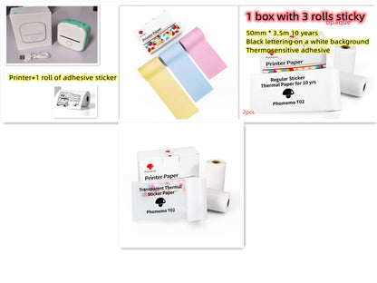 Portable Mini Thermal Label Printer Home Photo Printer Student Wrong Question Printer Bluetooth-compatible Mini Label Printer Price Tag - The Nex Store