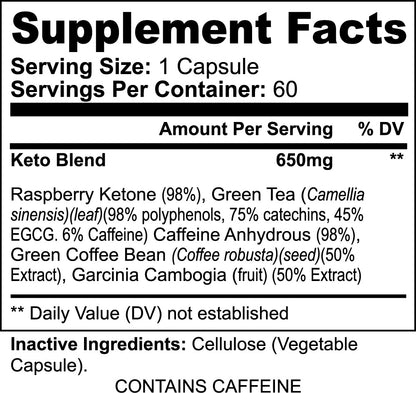 KETO 5 DIETARY SUPPLEMENT 60 CAPSULES - The Nex Store
